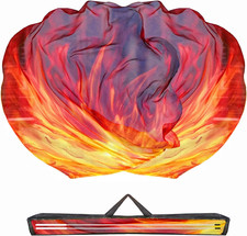 54"X54" Worship Flags for Dance Church, Praise Dance Flag, Fire Flags with Fl...