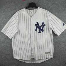 New York Yankees Jersey Mens XL White MLB Baseball Stanton 27 Majestic Cool Base