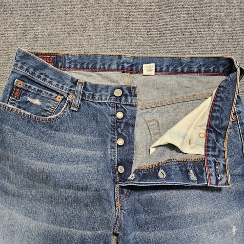 VTG Abercrombie & Fitch 1892 Relax Straight Button Fly Jeans 34x30 Destroyed WOW - Picture 8 of 21
