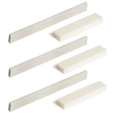 Cheerock 6Pcs Guitar Bone Nuts and Saddle, Blank 3Pcs Saddles Nuts, white