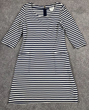 Kate Spade Dress Womens 4 Blue Striped Pockets Preppy Classic Minimal Sheath