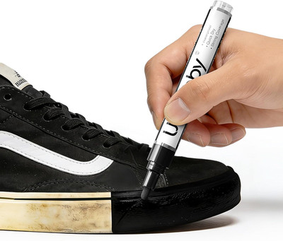 Black Fabric Markers for Shoes, Permanent Paint Pens to Cover Scratches & Scuffs