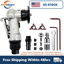 Portable Air Chamfering Tool 45 R1.5 Arc Blades With Bearings