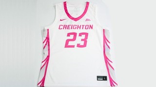 #23 Neleigh Gessert 2026 Creighton vs Cancer Pink Out Game Worn Jersey Warm Up