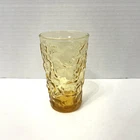 Anchor Hocking Amber Lido Milano Crinkle Drinking Juice Replacement Glass 4”