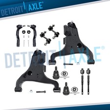 Front Lower Control Arms + Ball Joints Tierod Ends Sway Bars for Nissan Titan