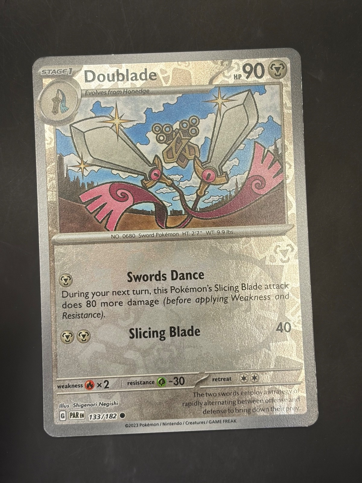 Doublade Reverse Holo Common Pokemon SV04: Paradox Rift 133/182 NM