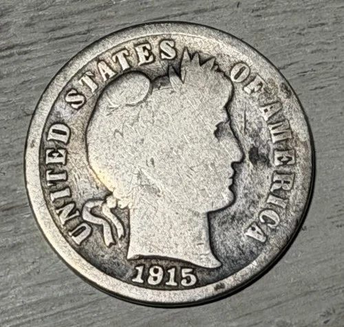 1915 S Barber Dime 10c San Francisco Mint Rare Nice Coin For An Album