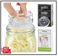 4-Pack of Fermentation Glass Weights with Easy Grip Handle for Great Wide Mouth