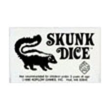 Koplow Animal Dice d6 16mm Skunk Dice - White w/Black (5) New