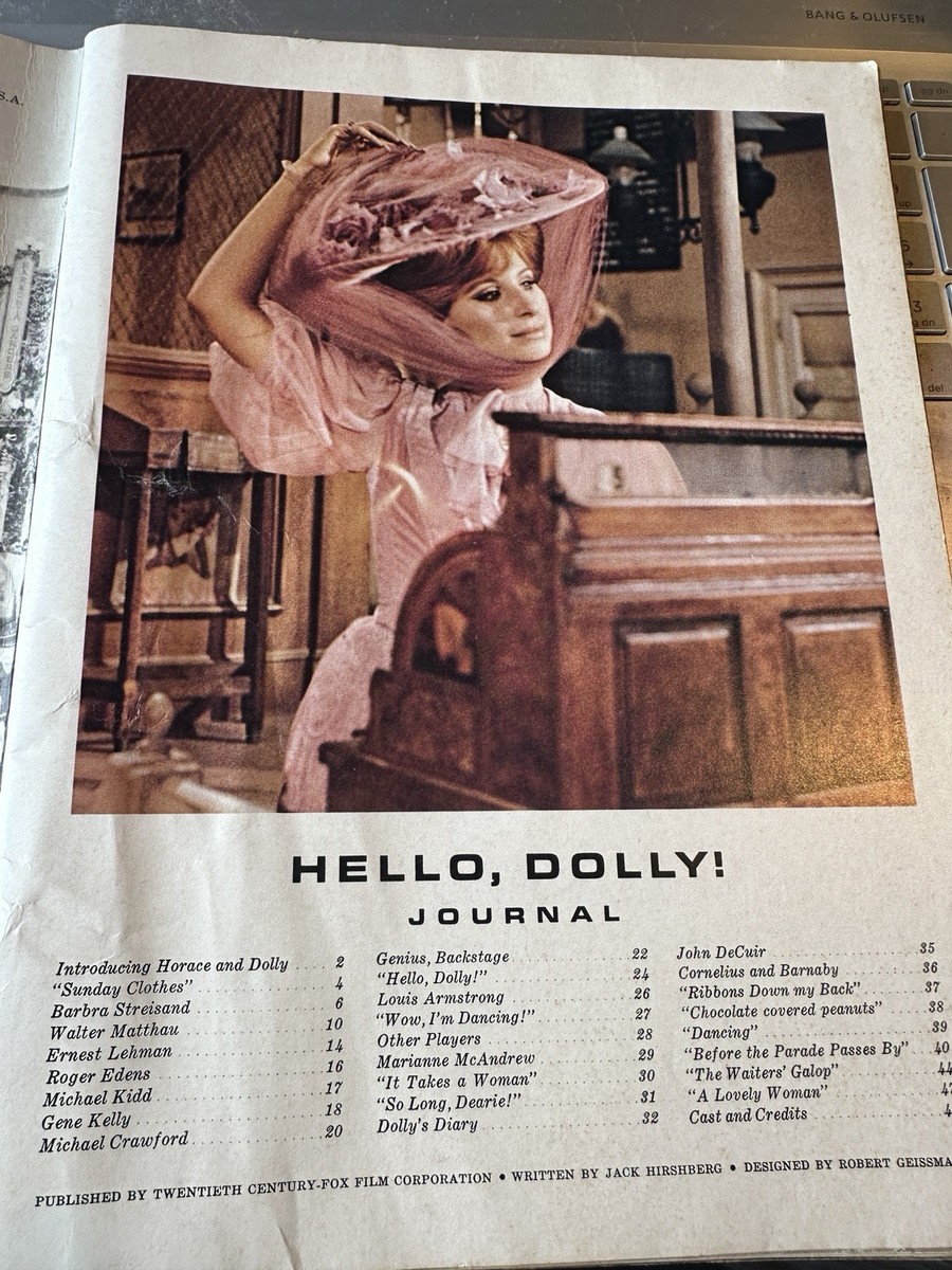 P 1968 STREISAND Folio HELLO DOLLY JOURNAL W/photos | eBay