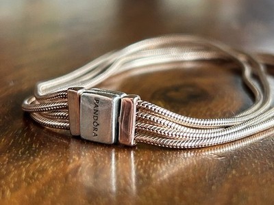 Pandora Reflexions Mehrstrang-Armband, 925er Silber rosévergoldet, 18,5 cm