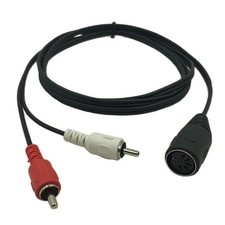 5-Pin DIN Female Cable to 2 RCA Male PlugStereo Cable 1.5M For Stereo Systems