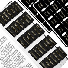 Bible Tabs, 75 Tabs, Laminated Bible Index Tabs for Women and Men, Bible Book Ta