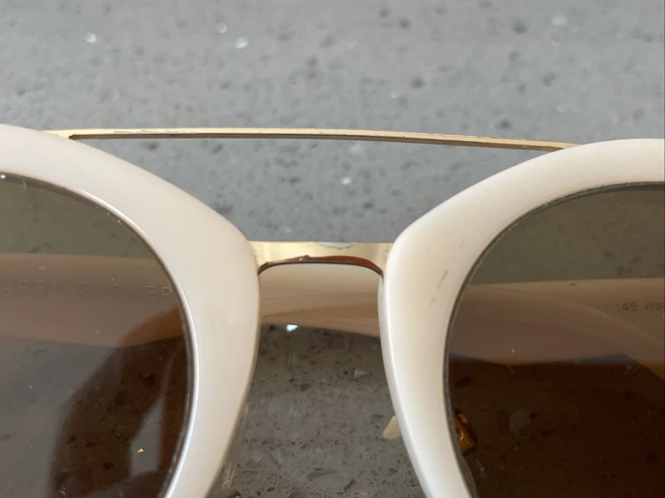 Warby Parker Winnie 6670 кремовое золото круглые кошачьи оправы для глаз ТОЛЬКО 52-21 145 - Изображение 2 из 4