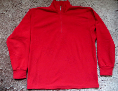 Odlo Fleece Pullover Skirolli Gr. 152 mit Schneeflockenmuster, rot