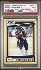Kenneth Walker RC Panini Chronicles Score Premium Update Gold Zone PSA 9 /50