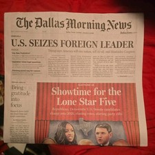 THE DALLAS MORNING NEWS  1/4/26  DONALD TRUMP MADURO TEXAS SENATE RACE COWBOYS 