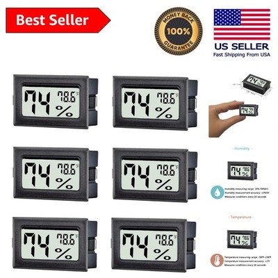 6 Mini Hygrometers & Thermometers - Essential for Indoor & Outdoor Environments