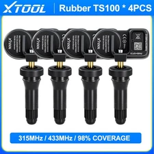4PCS XTOOL TS100 Tire Pressure Sensor 315&433MHz Programmable Universal Rubber