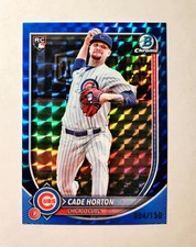Cade Horton 2025 Bowman Chrome RC #10 Geometric BLUE REFRACTOR 004/150 Cubs F6