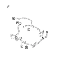 Genuine Mopar Heater Return Hose And Tube 68288294AA