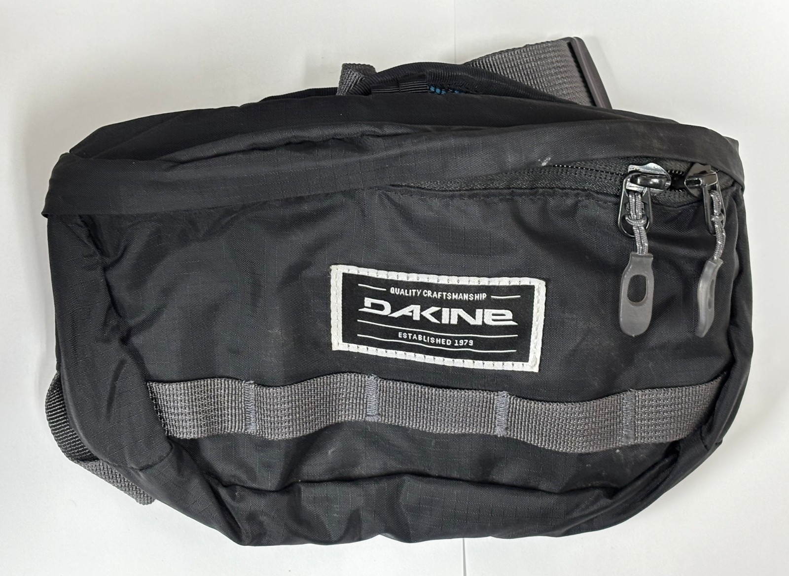 Waist Bag Black & Neon Blue Fanny Pack