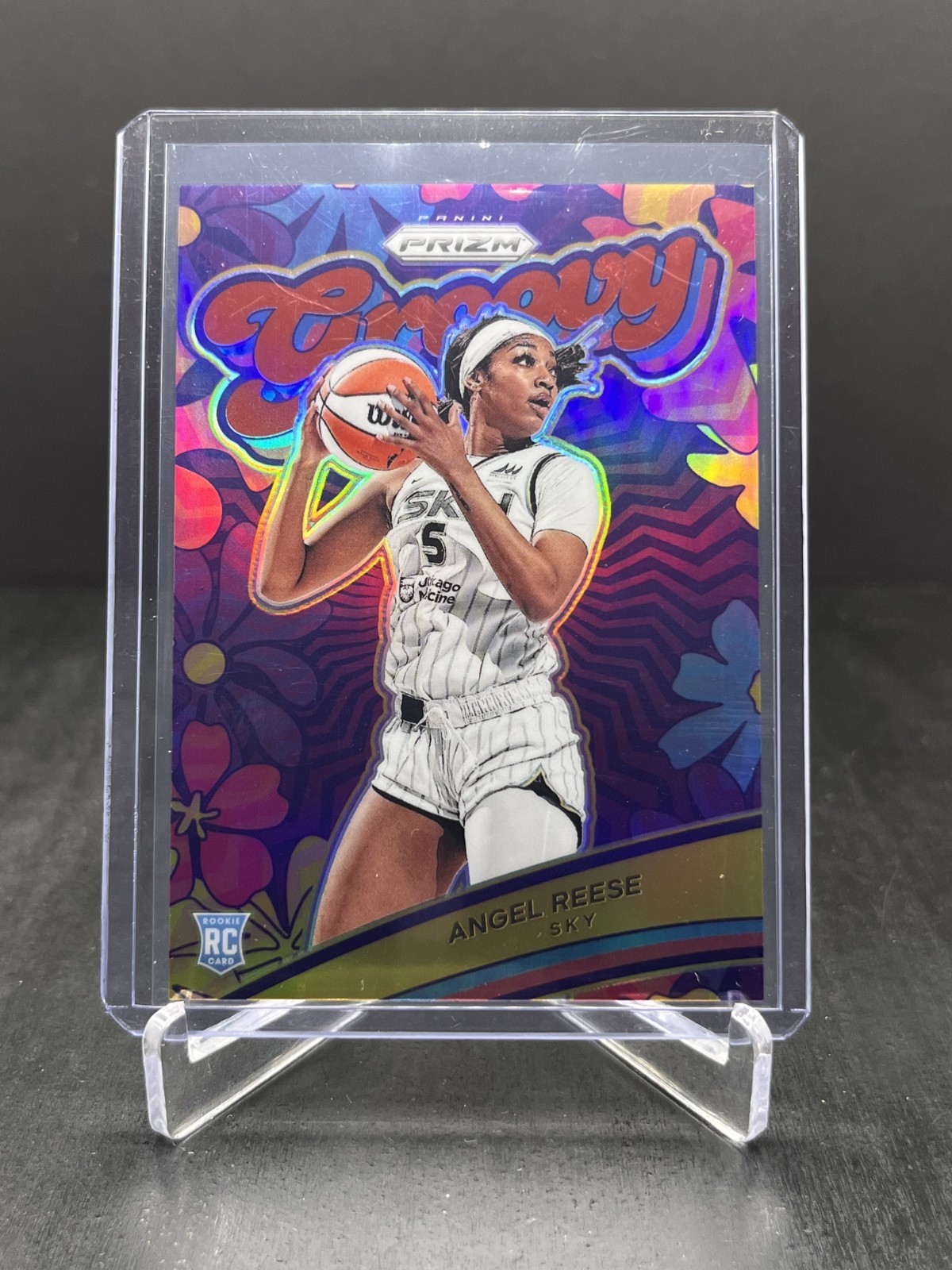 2024 Panini Prizm WNBA Basketball Angel Reese RC Rookie Groovy Red 42/99 #12