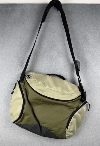 Eddie Bauer Olive Green Messenger Bag Laptop Travel Crossbody Shoulder Tote