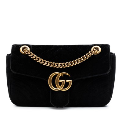 Gucci Medium GG Marmont Matelasse Velours Umhängetasche