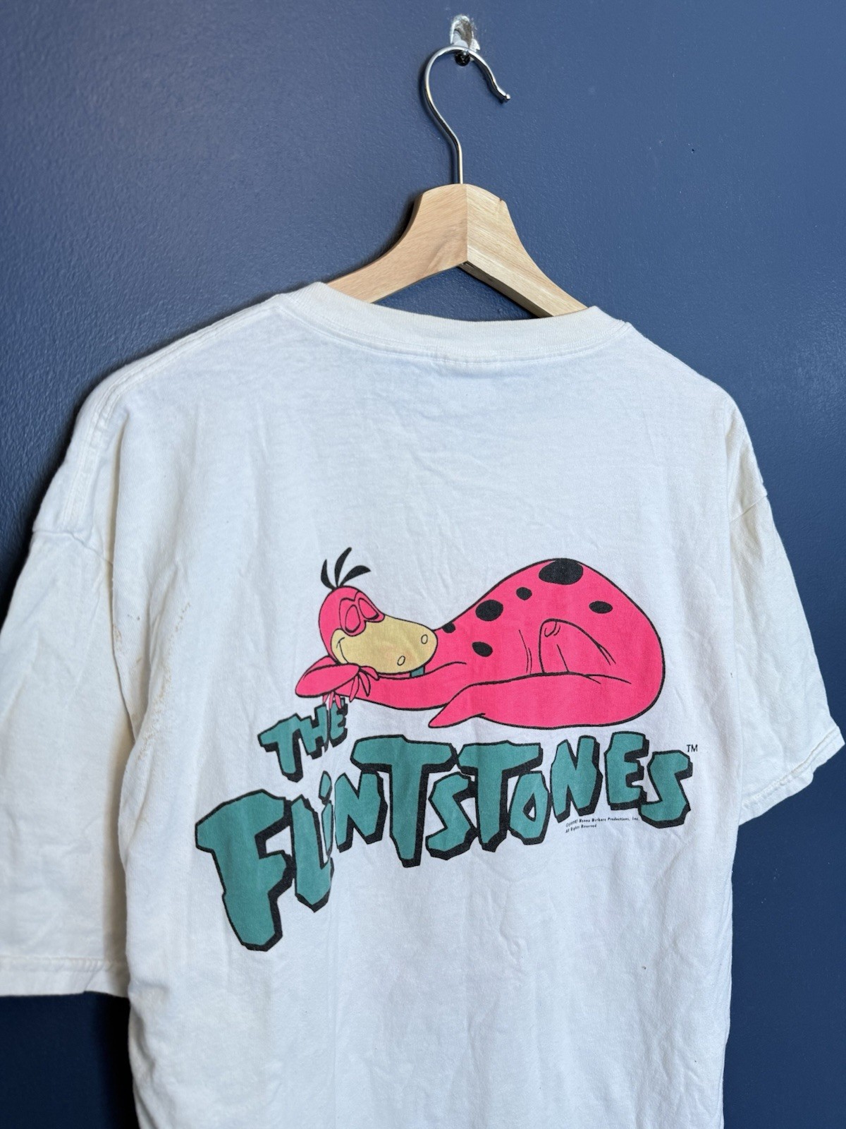 Vintage 90’s The Flintstones Cartoon White Tee Shirt XL Fruit Of The Loom