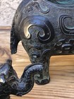 Old Chinese Bronze Double Elephant Shang Dynasty 5”.5 x 7” — photo 9