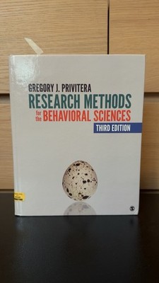 Research Methods for the Behavioral Sciences Gregory J. Privitera 2019 Hardcover