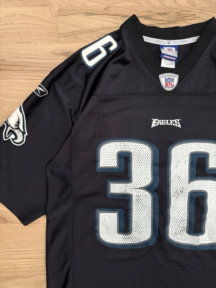 Camiseta Reebok Masculina Vintage Philadelphia Eagles NFL Brian Westbrook #36 Tamanho M Preta - Imagem 3 de 4