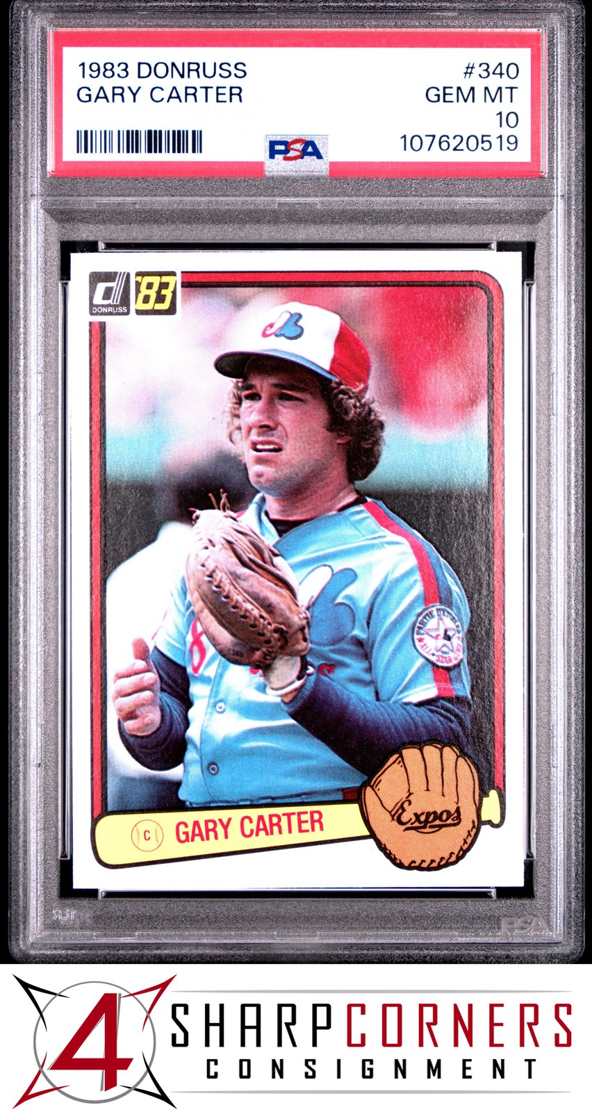 1983 DONRUSS #340 GARY CARTER EXPOS HOF PSA 10