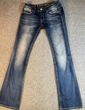 Rock Revival Dark Betty Boot Stretch Denim Jeans Women  s 29 Midrise