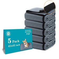 Bunlitent 5-Pack Washable Dog Pee Pads 41"x41" Reusable Puppy Training Pet Pads
