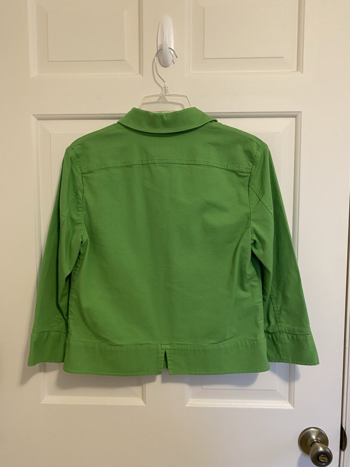 Talbots Button Front Cropped Jacket Size 6, Cotto… - image 2