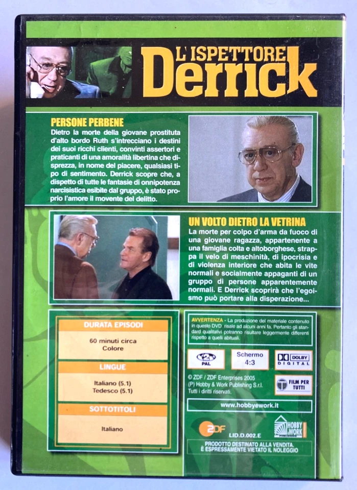 DVD L'ISPETTORE DERRICK 2 5 6 8 10 HORST TAPPERT LOTTO di 5 dvd - Titoli in foto - Immagine 2 di 4