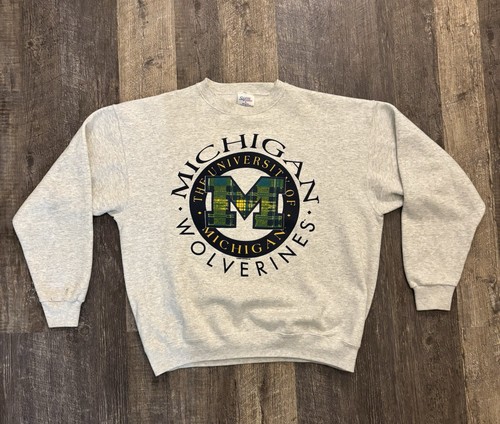 Vintage University Of Michigan Sweatshirt Gr. XL Santee Tag USA Wolverines - Bild 1 von 7