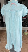 Vintage Ballet New York Floral Nightgown Housecoat Blue Pink Never Worn