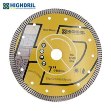 7"/180mm Turbo Diamond Saw Blade Porcelain Marble Granite Cutting Disc Cutter