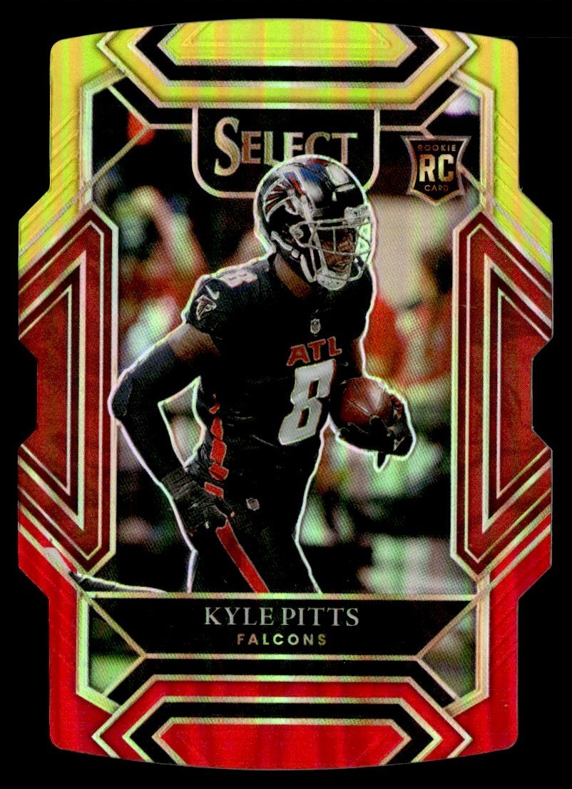 2021 Panini Select Die-Cut Rookie Red & Yellow Kyle Pitts #246