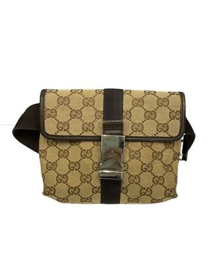 GUCCI waist bag GG canvas Brown Used
