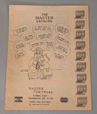 1986 Master Software Catalog - Vtg 80s Commodore Ad 1980s Computer Disk Graphics