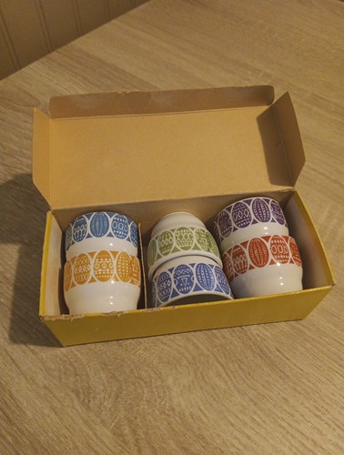 Set Of 6 Kauno Finland Egg Cups In Original Packaging