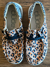Hey Dude Wendy Funk Cheetah Collage Canvas Sneaker Lace Up Womens 7