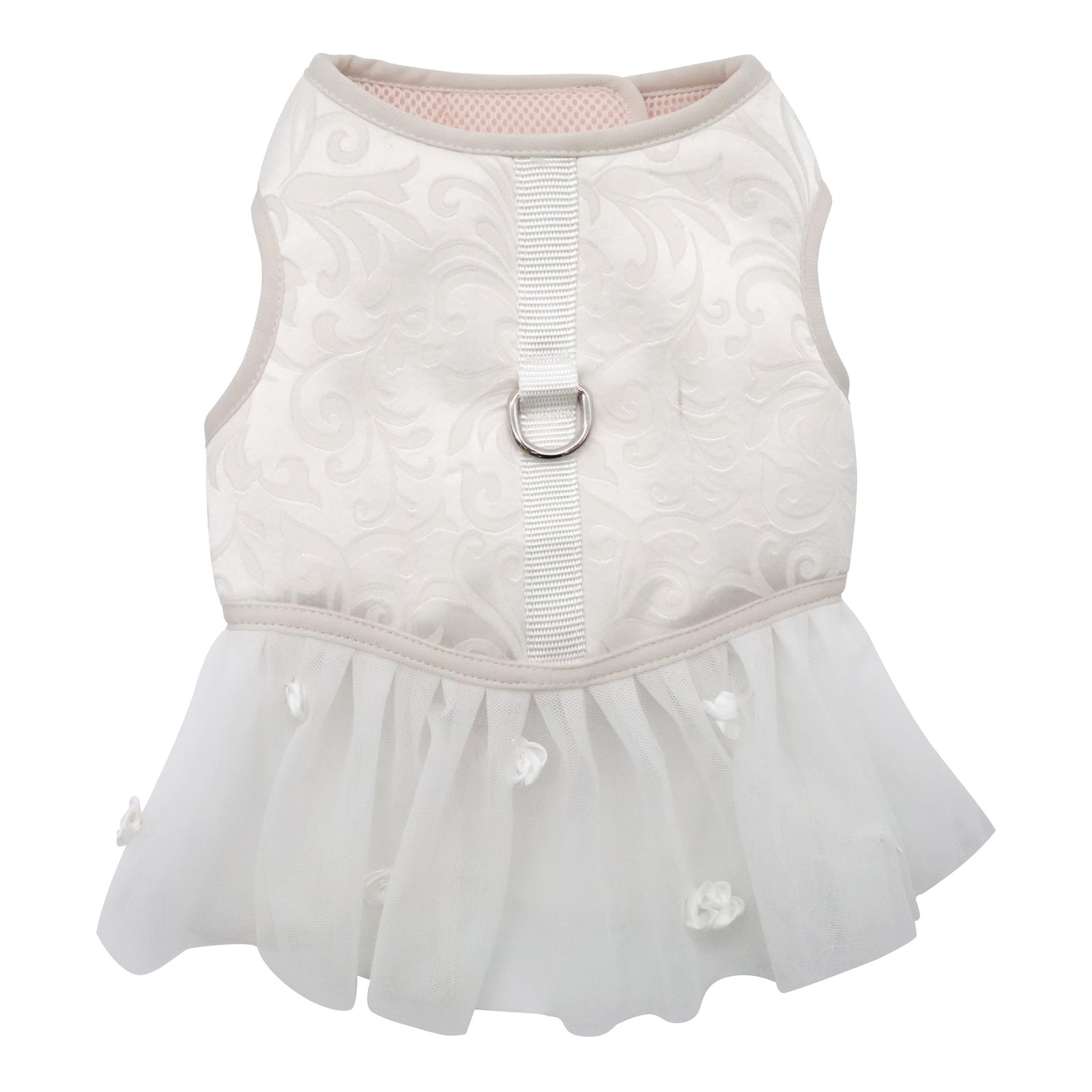 Harnais de mariage pour chien mâle costume blanc élégant M