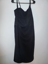 Classic Black Spaghetti-Strap Midi Dress