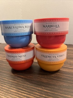 Solo en Ibiza Body Cream Set Barcelona Madrid Valencia Marbella Lot Of 4 #2